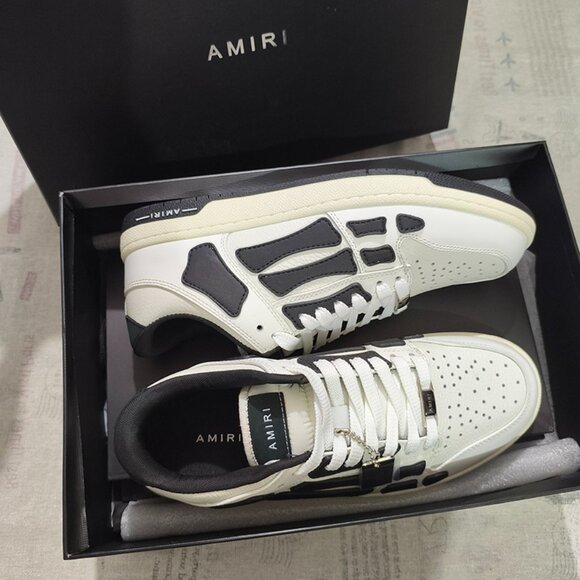 Amiri Signature Sneaker With Skel Leather Applique And Perforated Detailing - Picture 1 of 8
